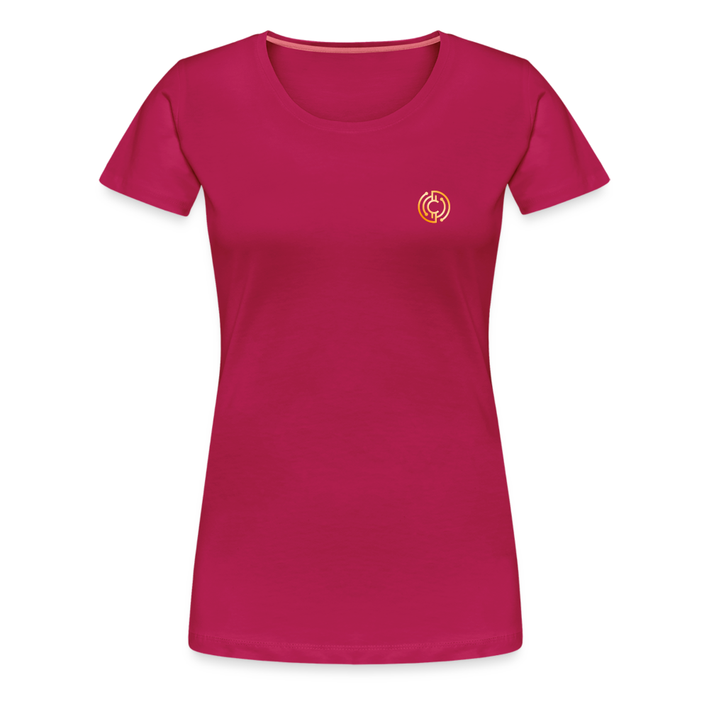 Frauen Premium T-Shirt The City + Logo - dunkles Pink