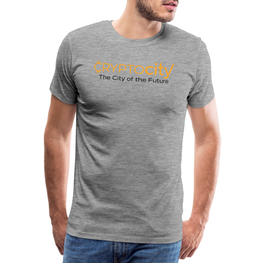 Männer Premium T-Shirt City of the Future - Grau meliert