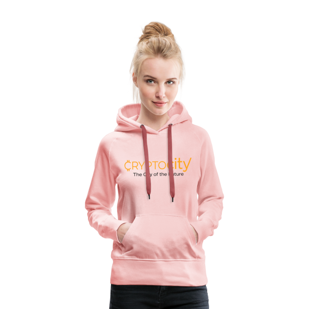 Frauen Premium Hoodie The City of the Future - Kristallrosa