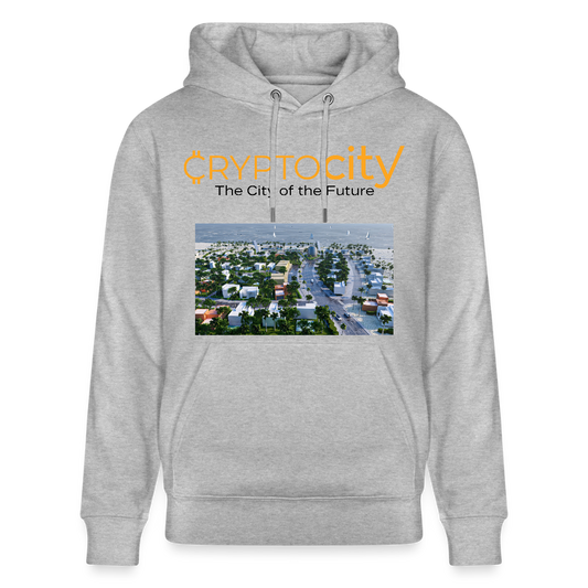 Unisex Bio-Hoodie The City of the Future - Grau meliert