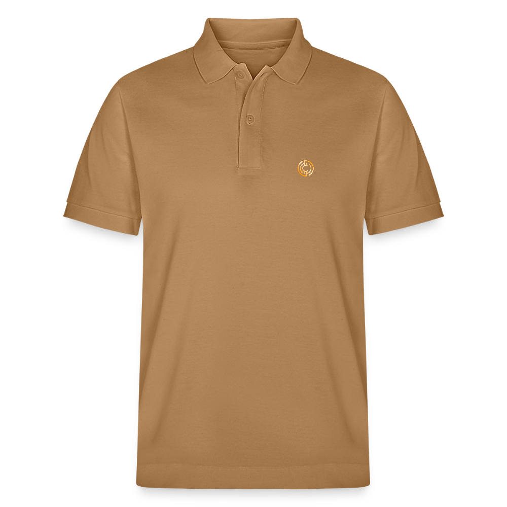 Bio-Poloshirt Herren The City + Logo - Karamell 