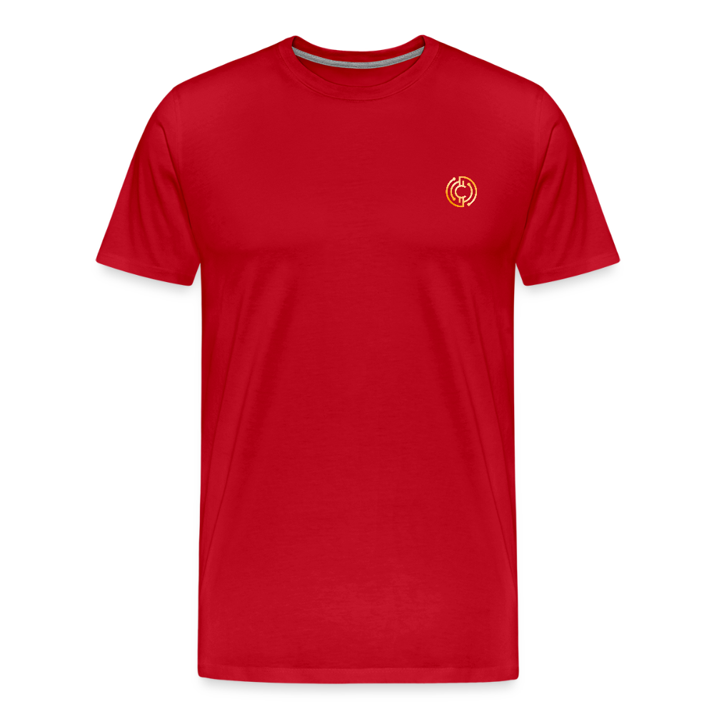 Männer Premium T-Shirt The City + Logo - Rot