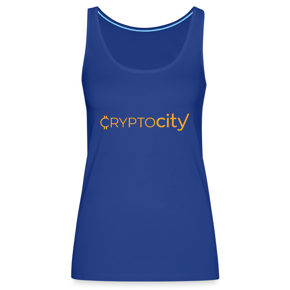 Frauen Premium Tank Top mit dem klassischen CryptoCity Schriftzug - Königsblau