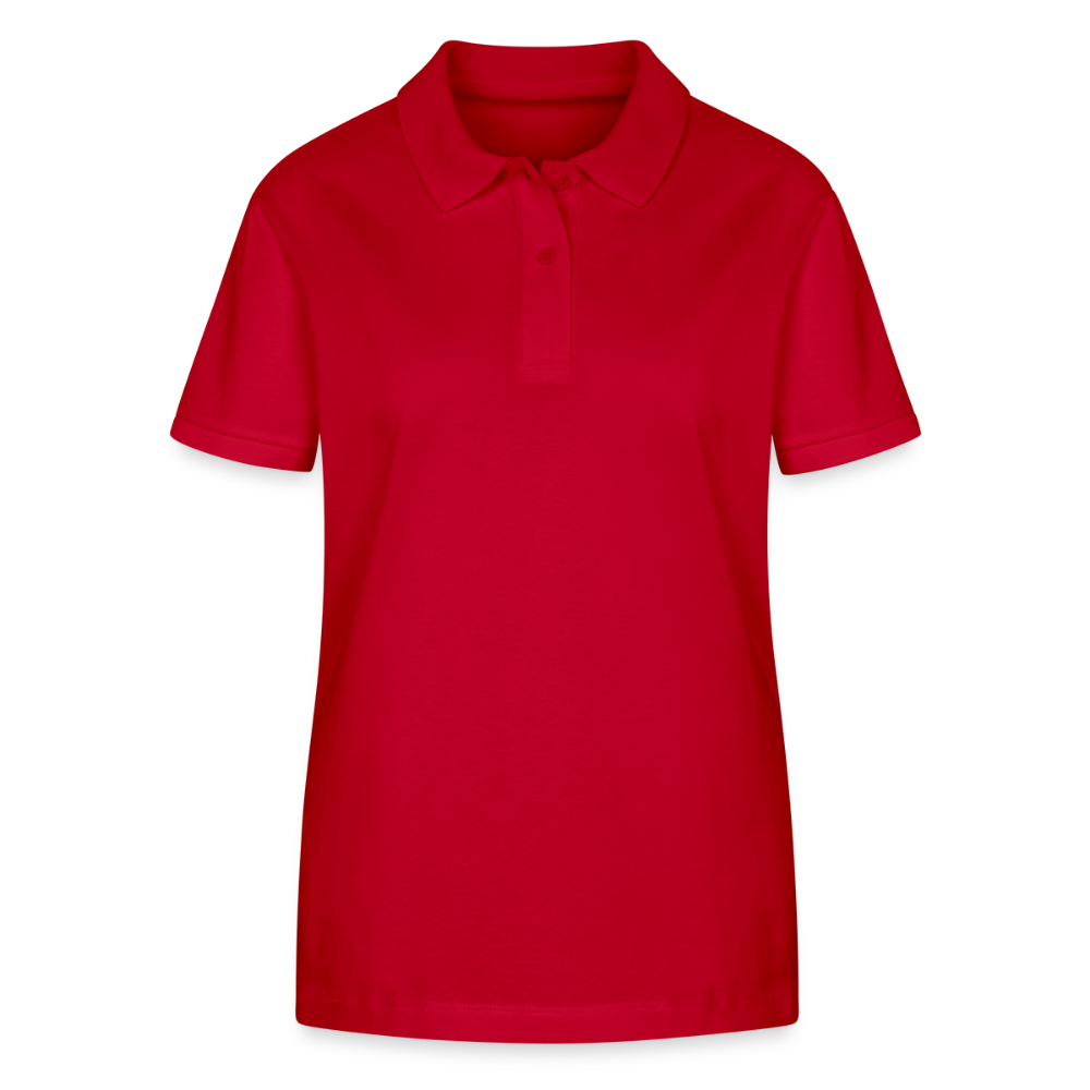Frauen Bio-Poloshirt mit dem klassischen CryptoCity Schriftzug - Rot