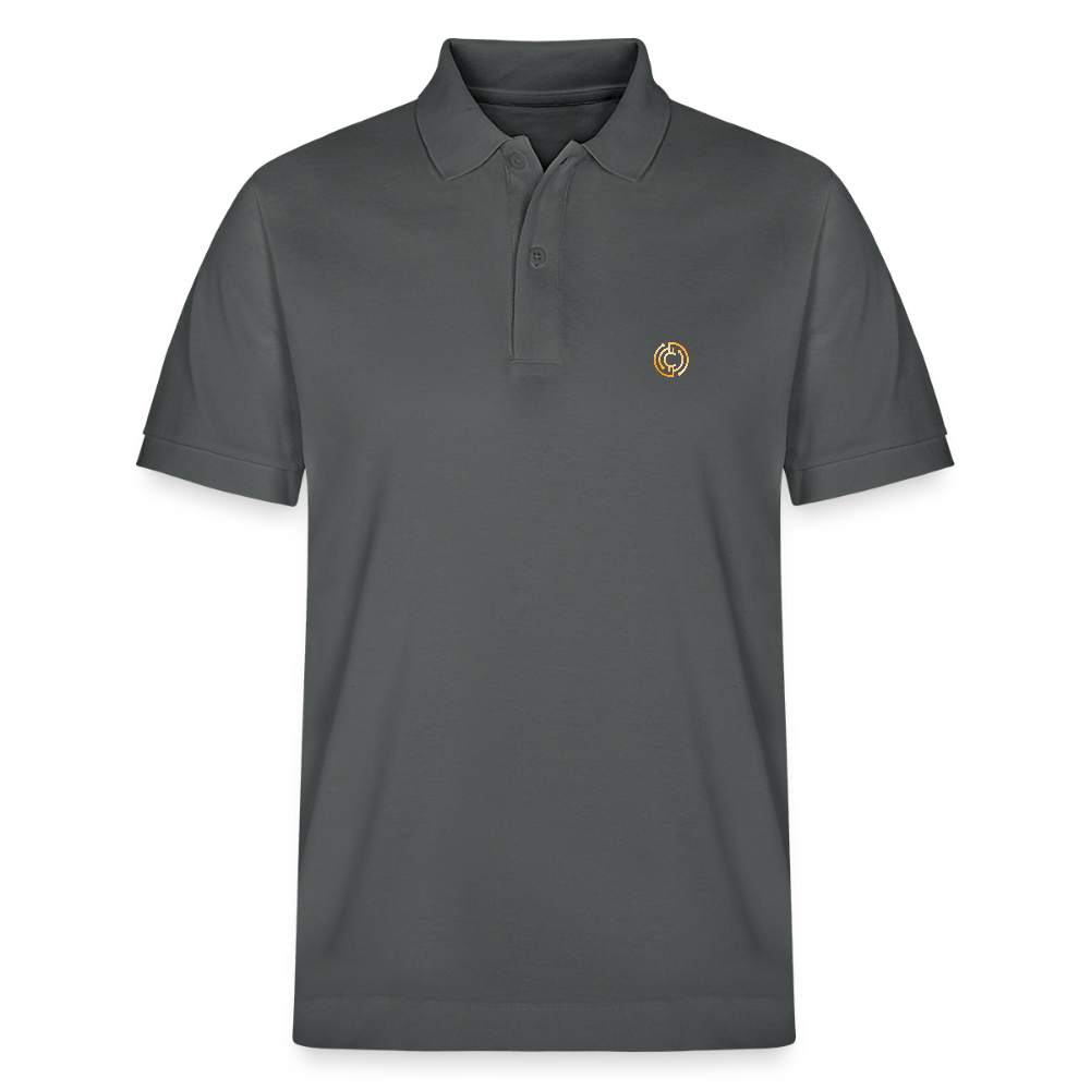 Bio-Poloshirt Herren Logo - Anthrazit