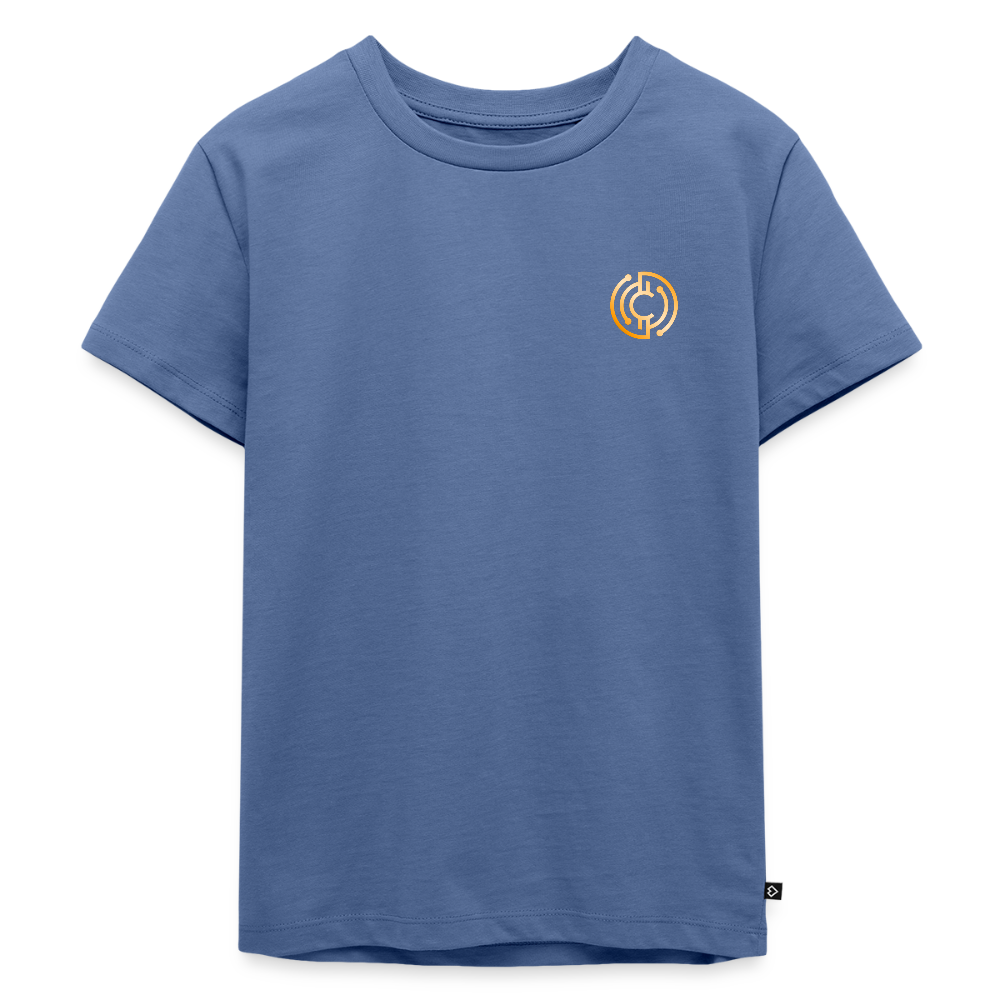 Kinder Premium T-Shirt Logo - Taubenblau