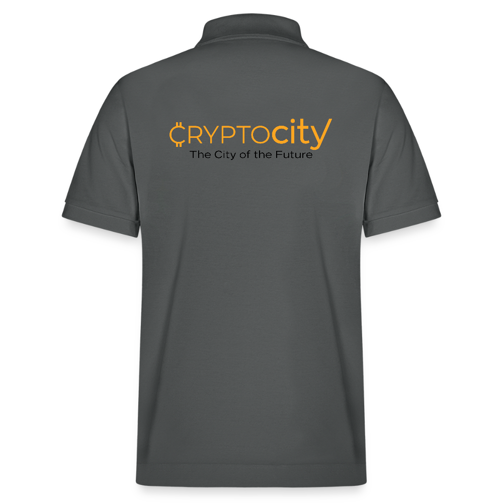 Bio-Poloshirt Herren The City + Logo - Anthrazit